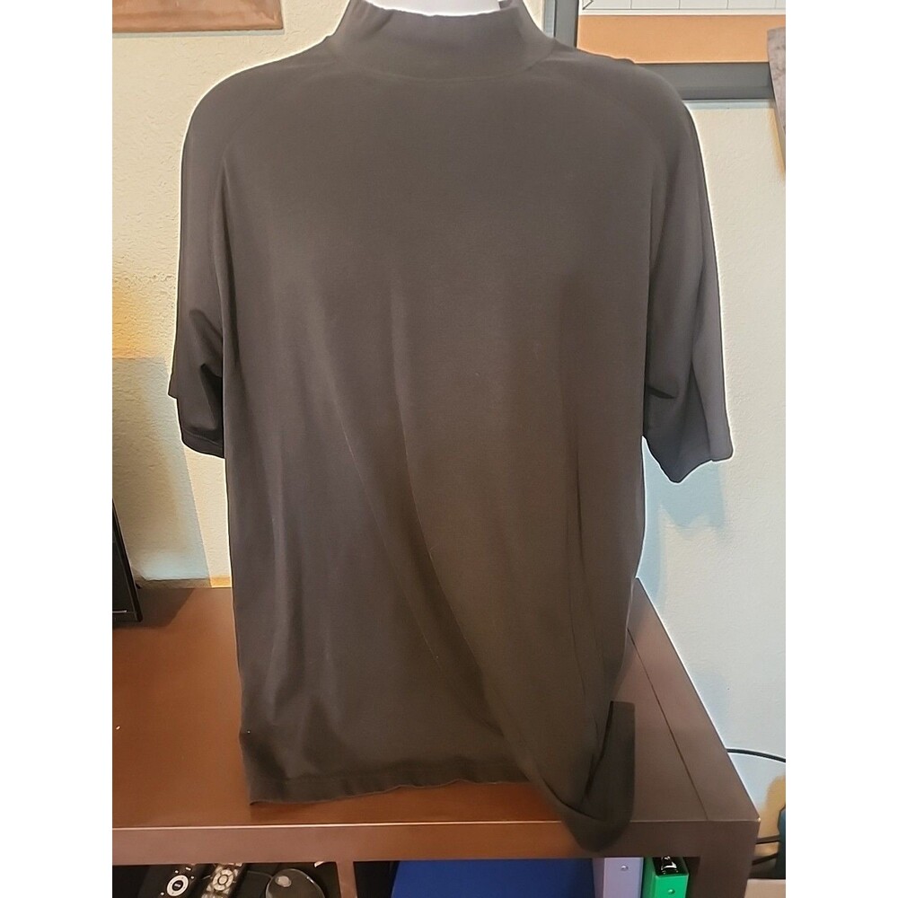 Ashworth Men's XL Black Golf Polo Shirt Performance Pique Stretch Casual